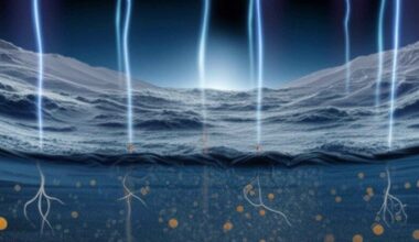 A pesquisa sugere que a vida microscópica pode sobreviver no subsolo de planetas e luas do nosso sistema solar, como Marte e as luas geladas de Júpiter e Saturno, utilizando energia proveniente de partículas de alta energia vindas do espaço, conhecidas como raios cósmicos -  (crédito: Ilustração gerada pelo Gemini One com base no texto da reportagem)
