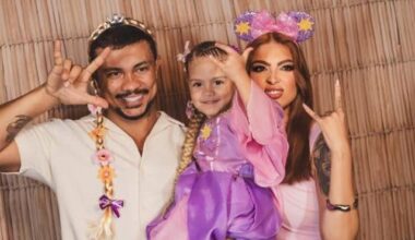 SBT TV | Renata Gutierrez sela a paz com Xamã para o aniversário da filha