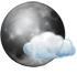 Noite com algumas nuvens. 