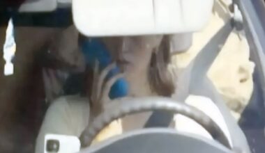 Multada por falar ao telemóvel ao volante. Era um bloco refrigerador