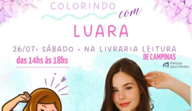 Influenciadora Luara Fonseca lança livro de colorir “Cozy Moments” em Campinas
