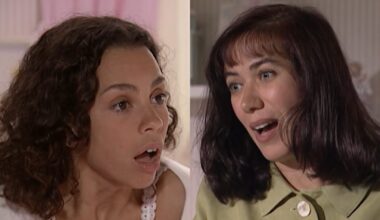 Joyce se assusta ao ver Sheila perto do berço de Alice em História de Amor