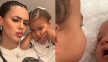 Bruna Biancardi registra momento fofo entre as filhas, Mavie e Mel: ‘Amor’