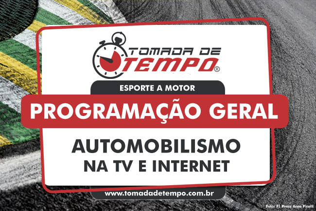 PROGRAMAÇÃO DA TV E INTERNET – Corridas transmitidas no final de semana de 25 a 27/07/2025