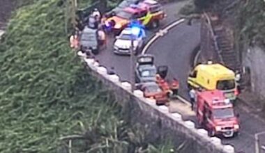 Acidente no Garachico faz sair bombeiros e polícia