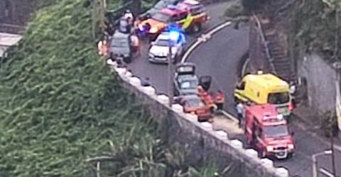 Acidente no Garachico faz sair bombeiros e polícia