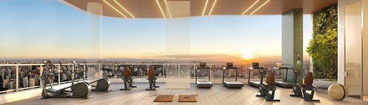 A academia do 51º andar: vista privilegiada para São Paulo