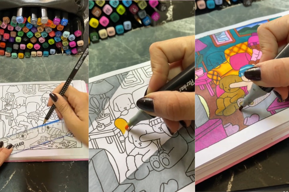 Criadora ensina técnicas de pintura no TikTok — Foto: Reprodução/TikTok/@isarodrigues.ar