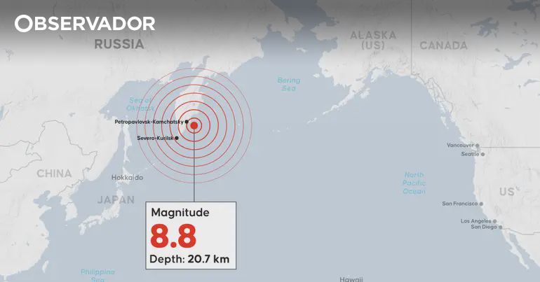 As imagens que mostram a terra a tremer na Rússia – Observador