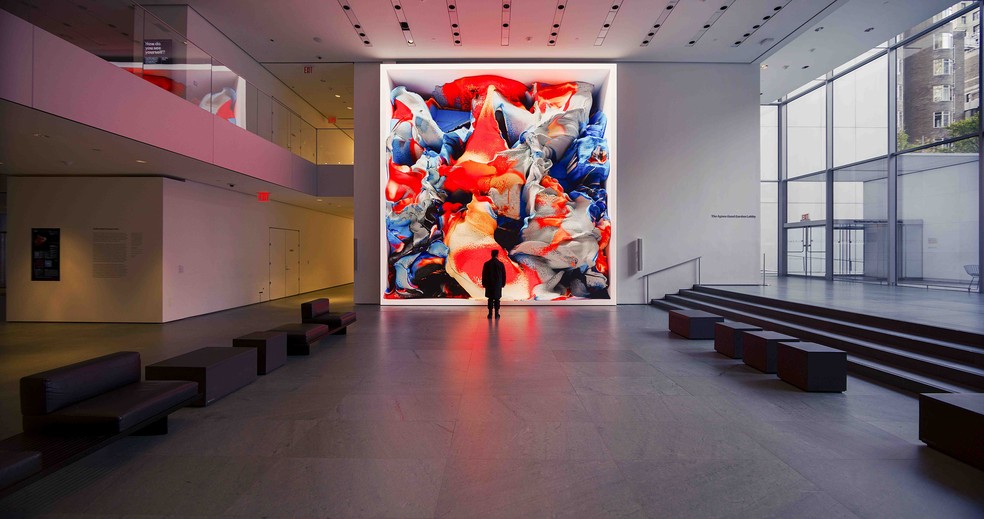 Obra 'Unsupervised', no MoMA:  marco da carreira do artista — Foto: Refik Anadol Studios