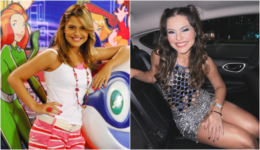 Jéssika Alves apresentou a "TV Globinho" em 2010. Ela ainda atua como atriz e também faz campanhas publicitárias  — Foto: TV Globo e Reprodução/Instagram