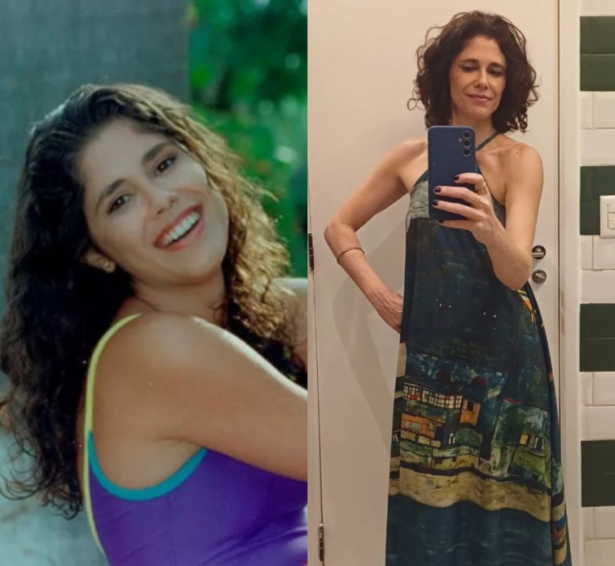 Juliana Martins deu vida à protagonista, Bella. Atualmente, está em cartaz com a peça 'O prazer é todo nosso' — Foto: TV Globo e Reprodução Instagram
