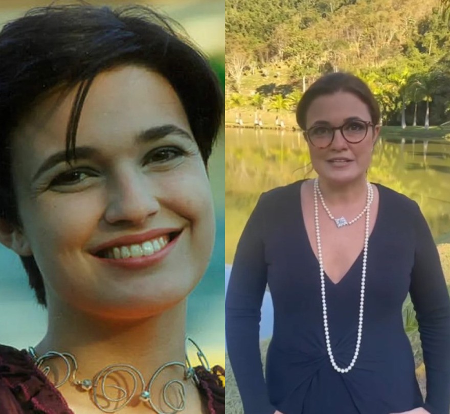 Daniela Pessoa viveu a Magali, dona de uma locadora de vídeo. Atualmente, ela é advogada e artista plástica — Foto: TV Globo e Reprodução Instagram