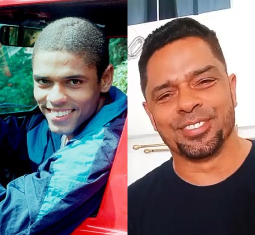 Ademir Zaynor, o professor de natação Israel, virou pastor — Foto: TV Globo e Reprodução Instagram