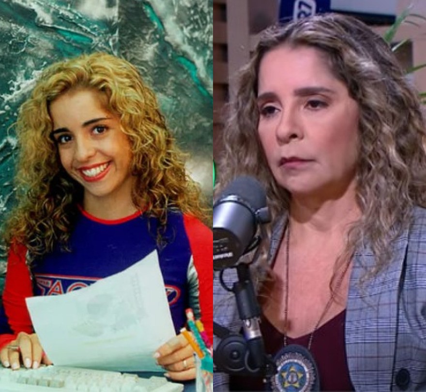 Monica Areal, a Tininha, fez Direito e posteriormente se tornou delegada — Foto: TV Globo e Reprodução Instagram