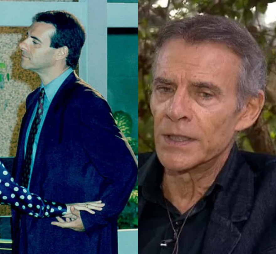 Mario Gomes vivia Roberto, namorado de Paula. Seu último trabalho na TV foi uma participação na série 'Amigo de aluguel', da Universal TV, em 2018 — Foto: TV Globo e Reprodução Instagram