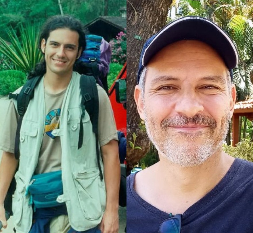 Pablo Uranga vivia o personagem Leo. Atualmente, ele é diretor, roteirista, músico e historiador — Foto: TV Globo e Reprodução Instagram