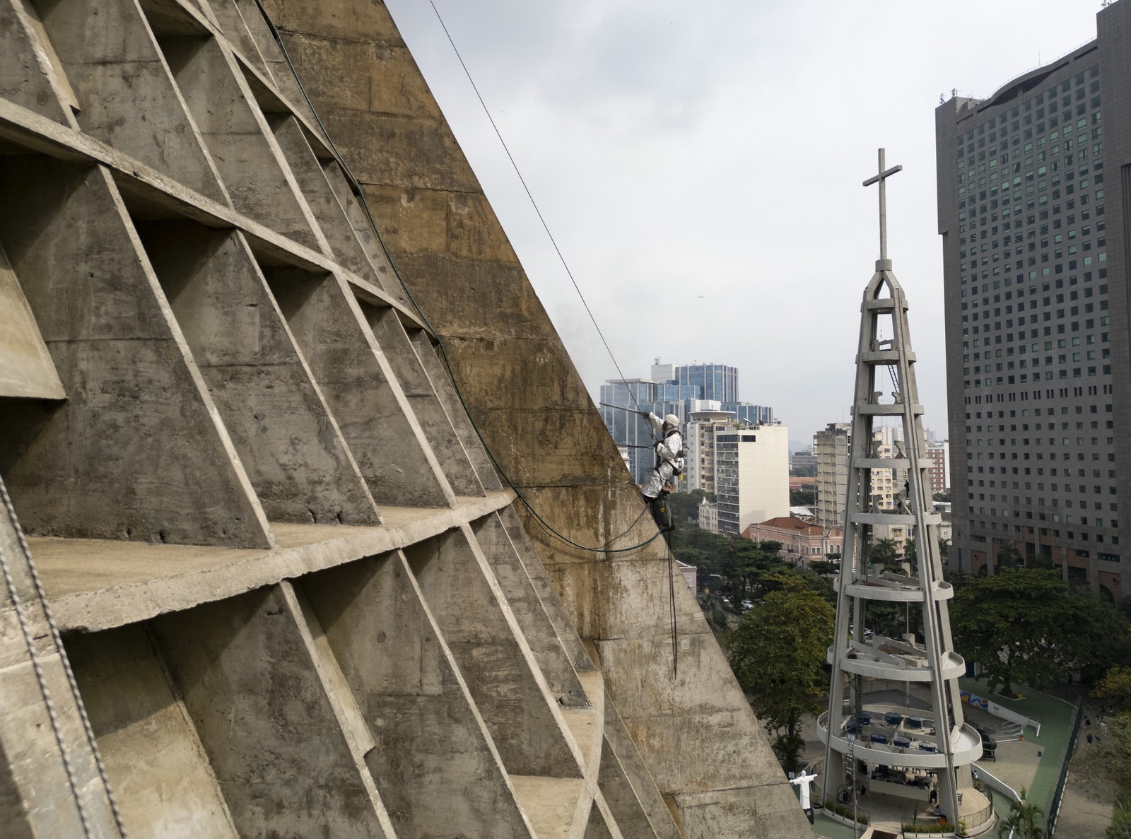 Campanário e sinos da Catedral também são recuperados — Foto: Márcia Foletto