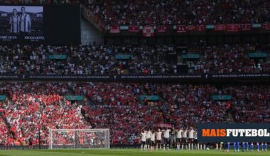 Supertaça inglesa: desrespeitado minuto de silêncio em homenagem a Jota