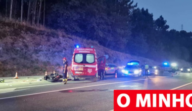 Motociclista em estado grave após colisão com automóvel na Póvoa de Lanhoso