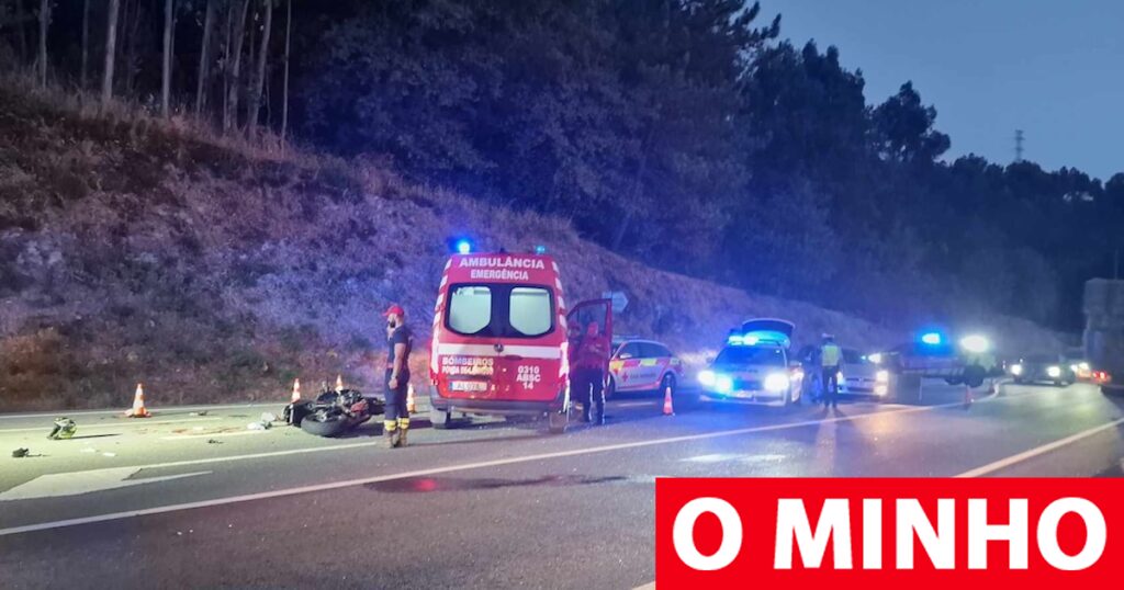 Motociclista em estado grave após colisão com automóvel na Póvoa de Lanhoso