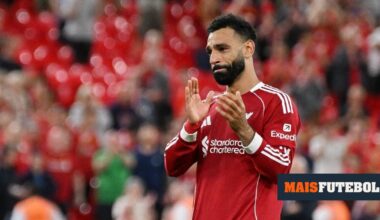 VÍDEO: Salah chora por Diogo Jota no final da vitória épica do Liverpool
