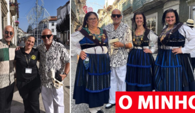 Goucha cumpre sonho antigo e assiste ao Desfile da Mordomia em Viana