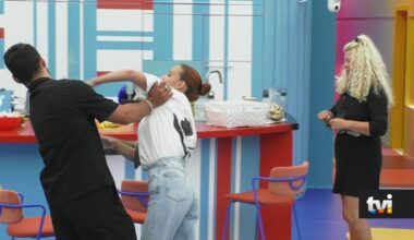 Viral: Catarina Miranda lança-se a Afonso Leitão, mas acaba por ser mandada ao chão - Big Brother