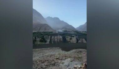 vídeo da enorme onda de lama e detritos
