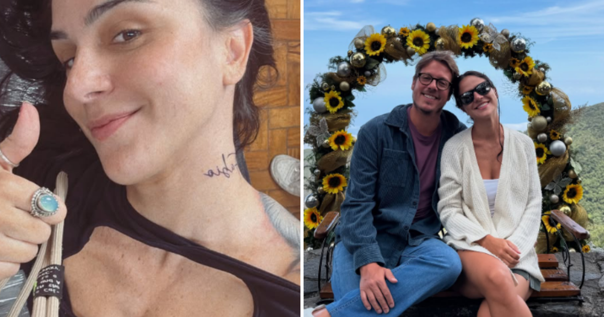Namorada de Fábio Porchat desmente tatuagem e brinca com repercussão