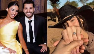 Murilo Huff e Gabriela Versiani anunciam noivado com fotos do anel de diamante