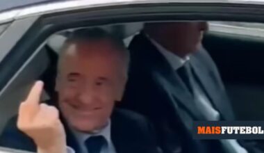 VÍDEO: presidente do Real Madrid choca adeptos com gesto obsceno