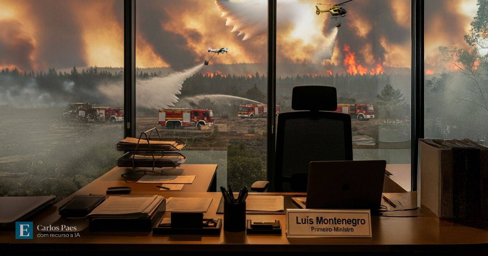 Montenegro na crise dos incêndios: “Este governo, na pandemia, ia ser um pandemónio”