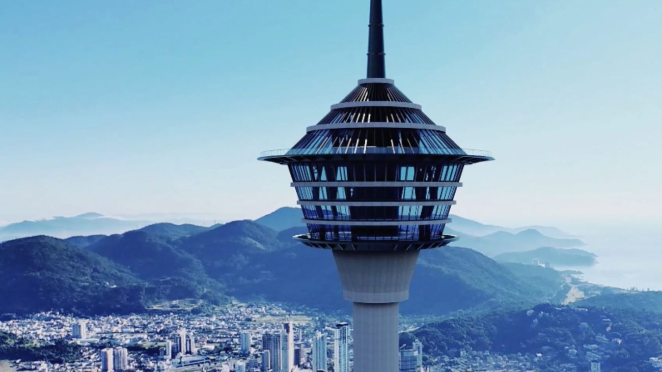 Foto do topo da torre de Itapema