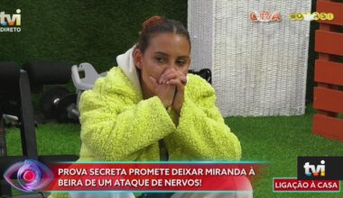 Catarina Miranda roída de ciúmes com aproximação de Jéssica Vieira e Afonso Leitão no desafio secreto - Big Brother