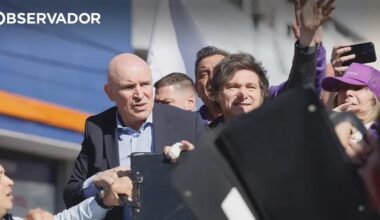 Manifestantes atiram pedras, galhos e ovos a Milei – Observador