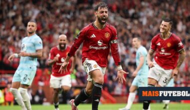 Penálti aos 90+7m de Bruno Fernandes dá a primeira vitória ao Man. United