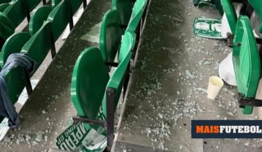 Adeptos do FC Porto partem vidros da caixa de segurança, 17 adeptos do Sporting feridos