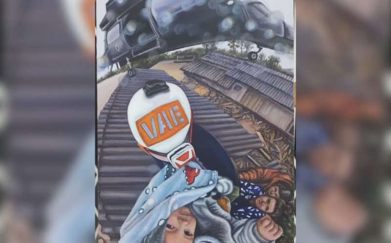 Quadro Meu Bem Maior da artista Janaína Alves, de Novo Hamburgo. | abc+