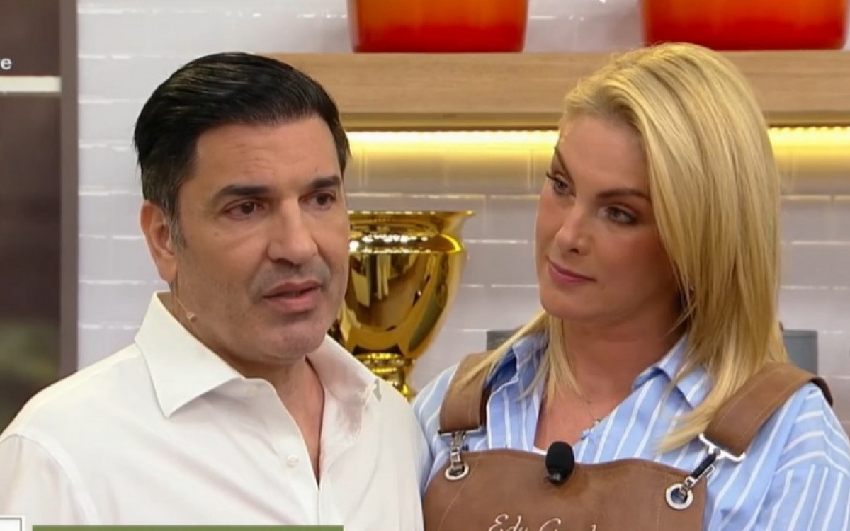 Edu Guedes recebe Ana Hickmann em volta ao trabalho e se emociona | Televisão