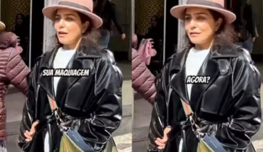 Influenciador oferece dinheiro para Leticia Sabatella tirar maquiagem na rua | Celebridades