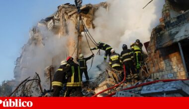 Ataque com drones e mísseis faz pelo menos 14 mortos em Kiev. Edifício da UE atingido | Rússia