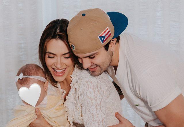 SBT TV | Luan Santana compartilha momento foto com a esposa, Jade Magalhães, e a filha