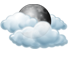 Noite com muitas nuvens. 