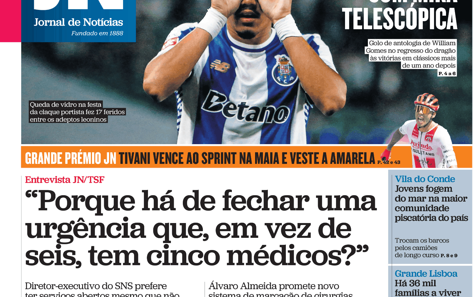 Jornal de Notícias · 31 ago 2025 - SAPO
