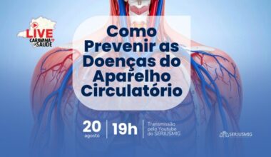 Doenças do aparelho circulatório são foco da próxima live do SERJUSMIG