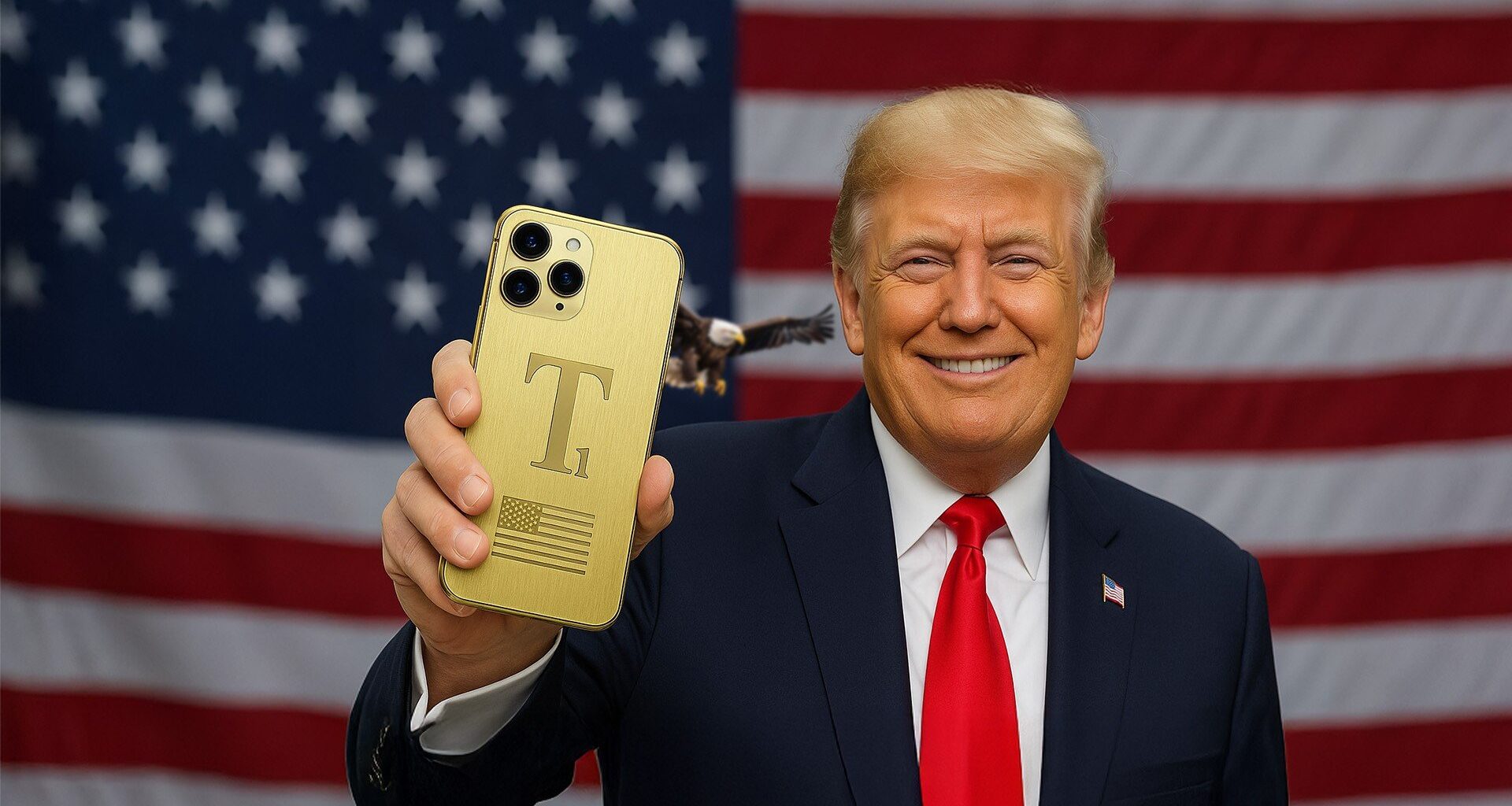 Trump Mobile T1 copia design de celular da Apple em anúncio após ter ficha alterada duas vezes