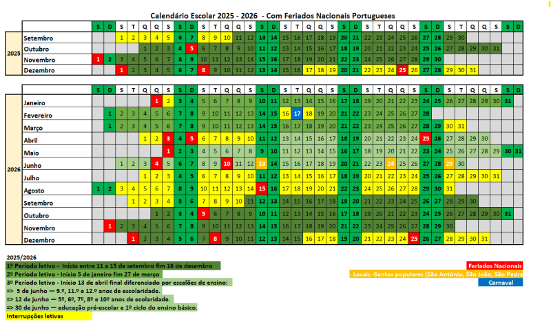 calendário Escolar 2025 2026