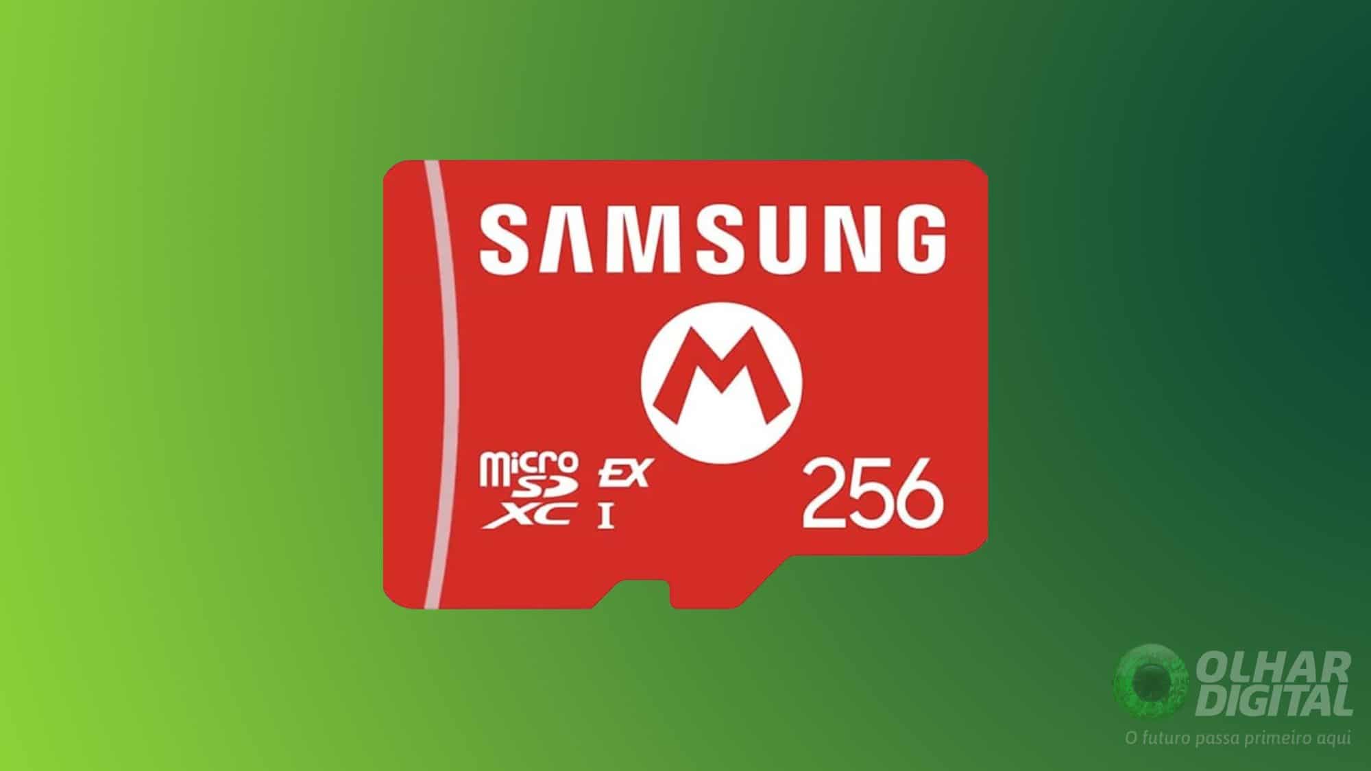 Cartão Samsung microSD 256GB Express para Nintendo Switch 2