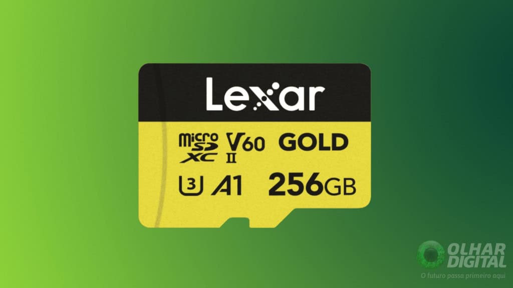 Cartão Lexar microSDXC UHS-II de 256 GB